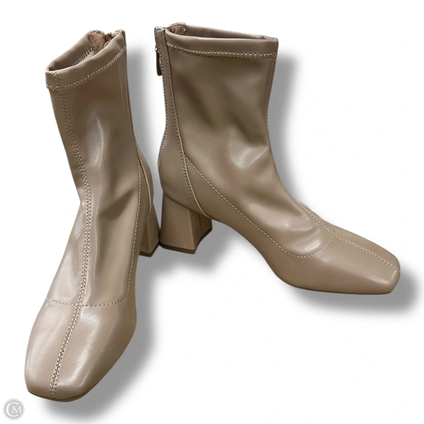 Boots Ankle Heels By Cmc In Tan, Size: 7