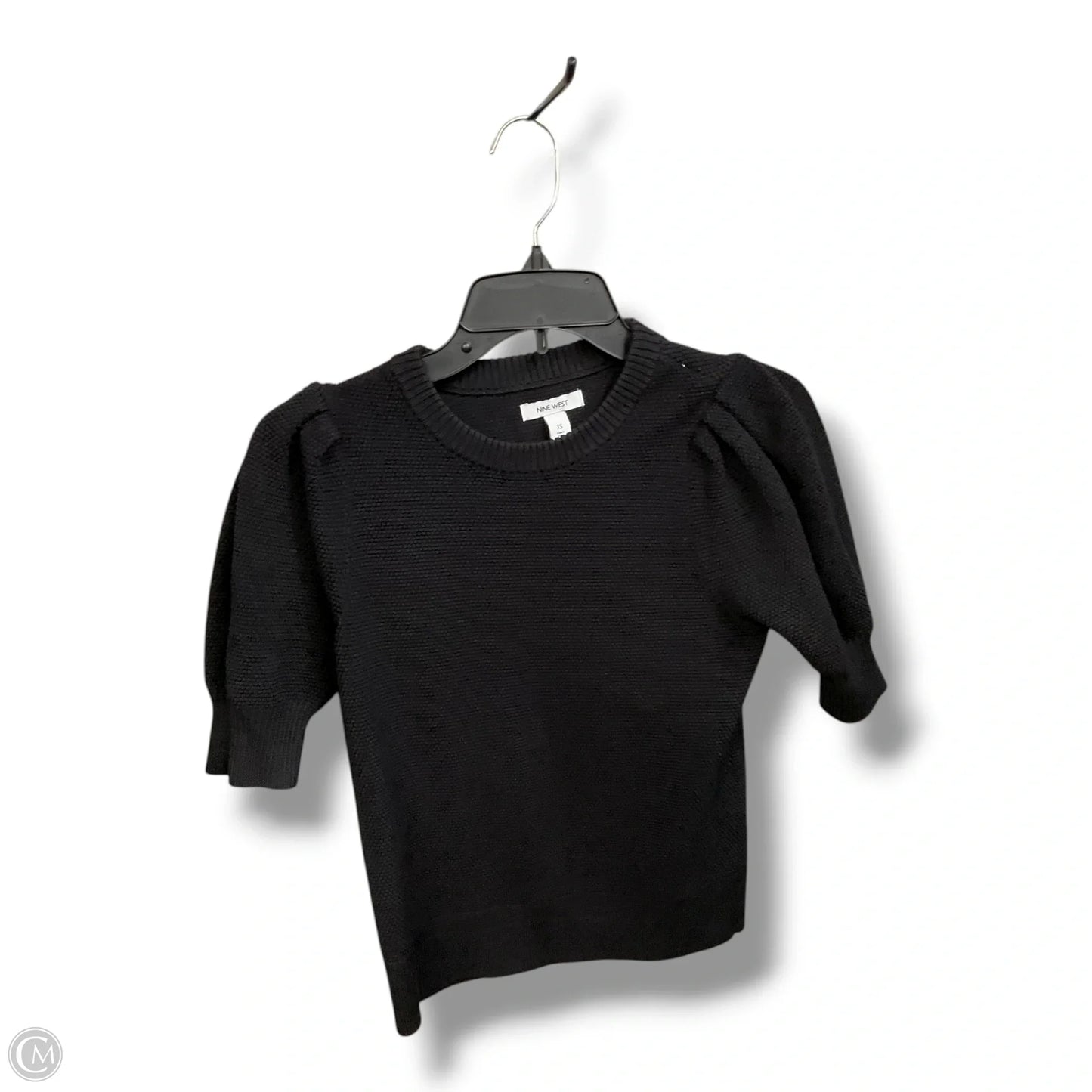 Top Short Sleeve By Nine West Apparel In Black, Size: Xs