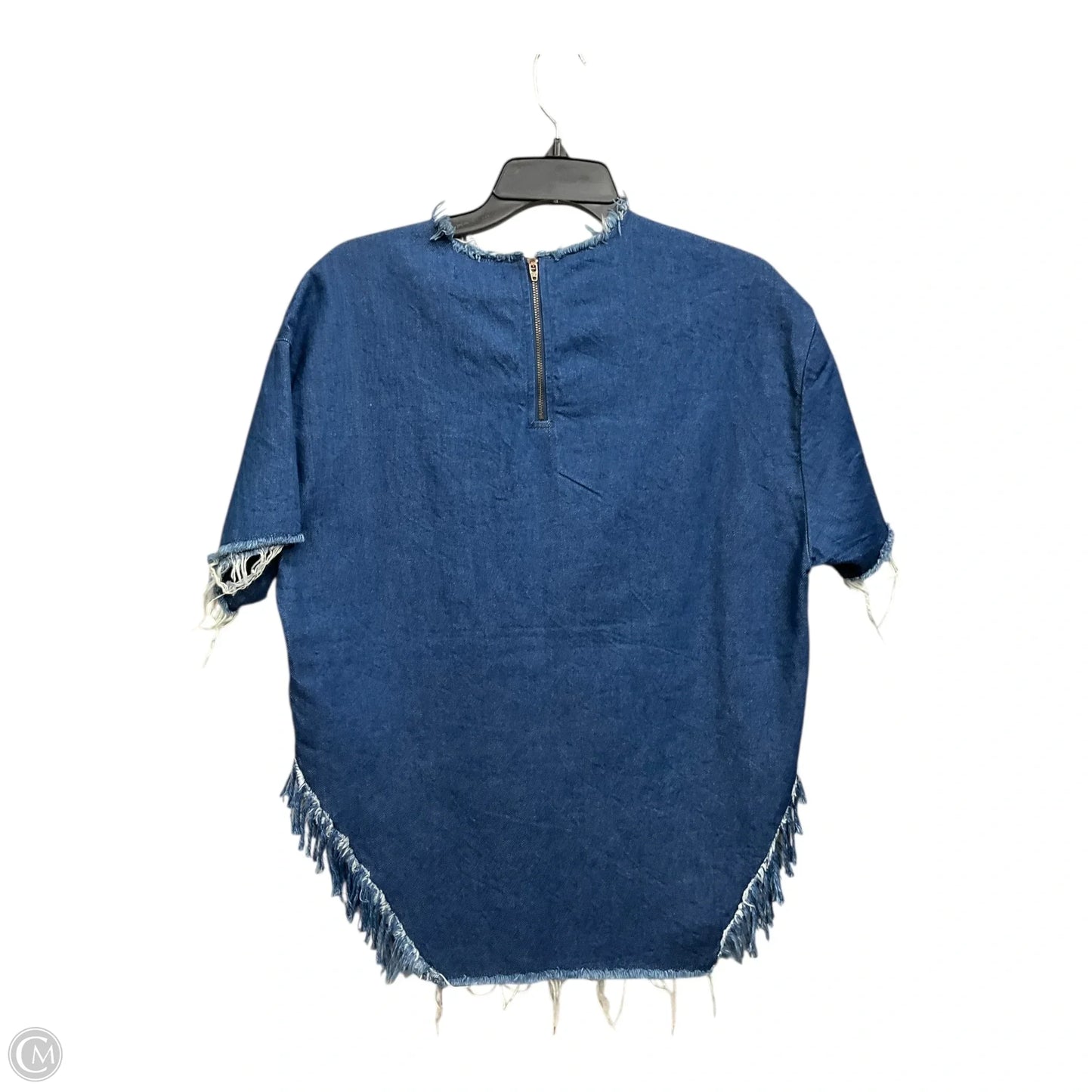 Top Short Sleeve By Bdg In Blue Denim, Size: S