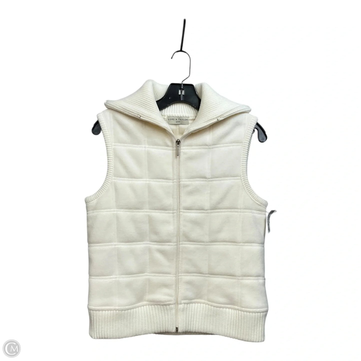 Vest Puffer & Quilted By Lord And Taylor In Cream, Size: Mp