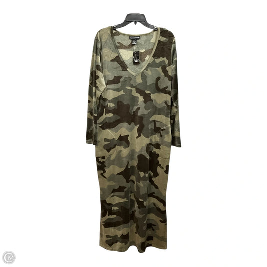 Dress Casual Maxi By Ashley Stewart In Camouflage Print, Size: Xl