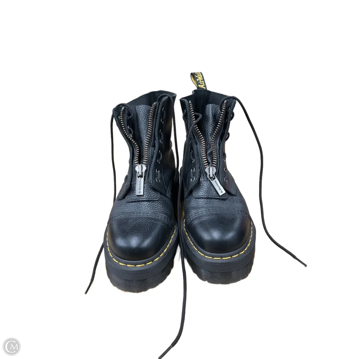 Boots Leather By Dr Martens In Black, Size: 10