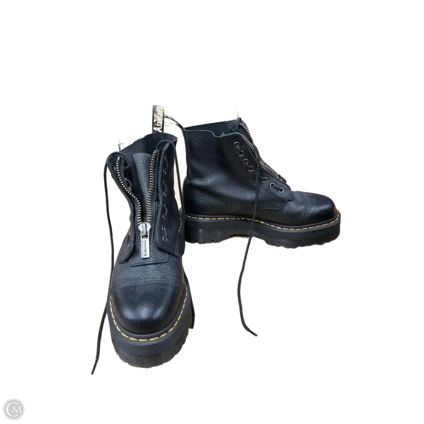 Boots Leather By Dr Martens In Black, Size: 10
