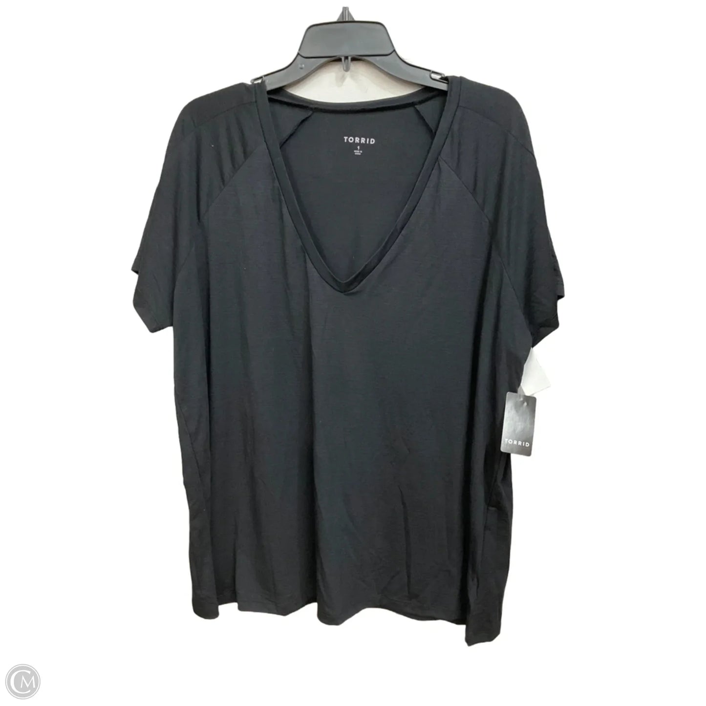 Top Short Sleeve Basic By Torrid In Black, Size: 1x