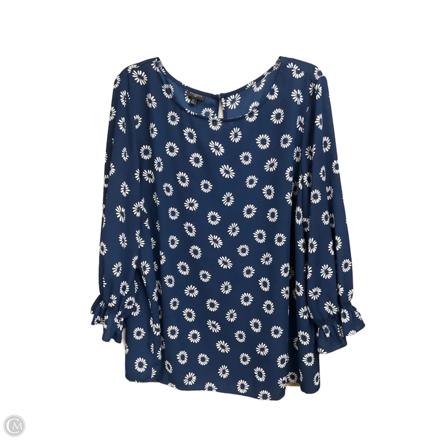 Blouse Long Sleeve By Talbots In Floral Print, Size: 2x