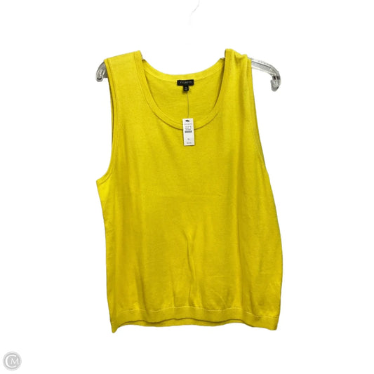 Top Sleeveless By Talbots In Yellow, Size: Xl