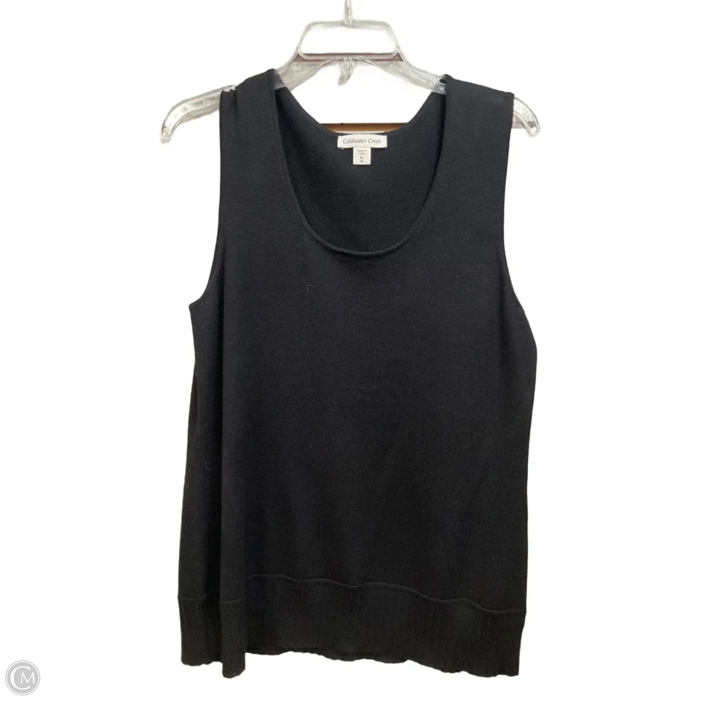 Top Sleeveless By Coldwater Creek In Black, Size: Xl