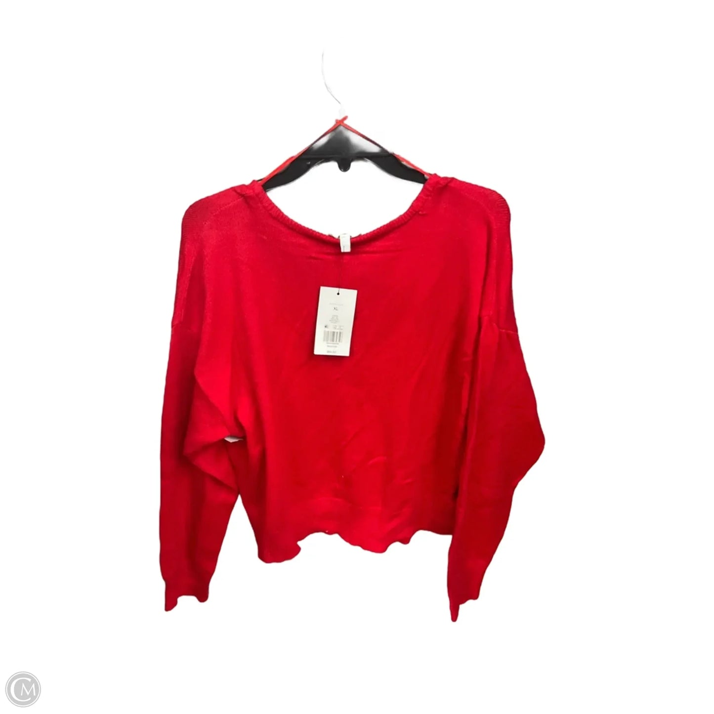 Sweater By Crown And Ivy In Red & Silver, Size: Xl