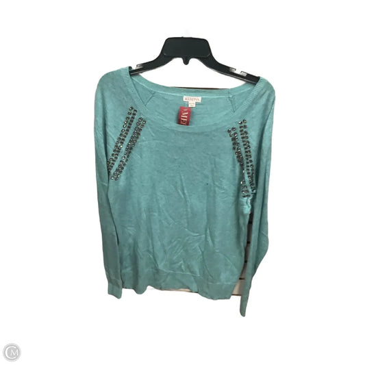 Top Long Sleeve By Merona In Aqua, Size: Xl