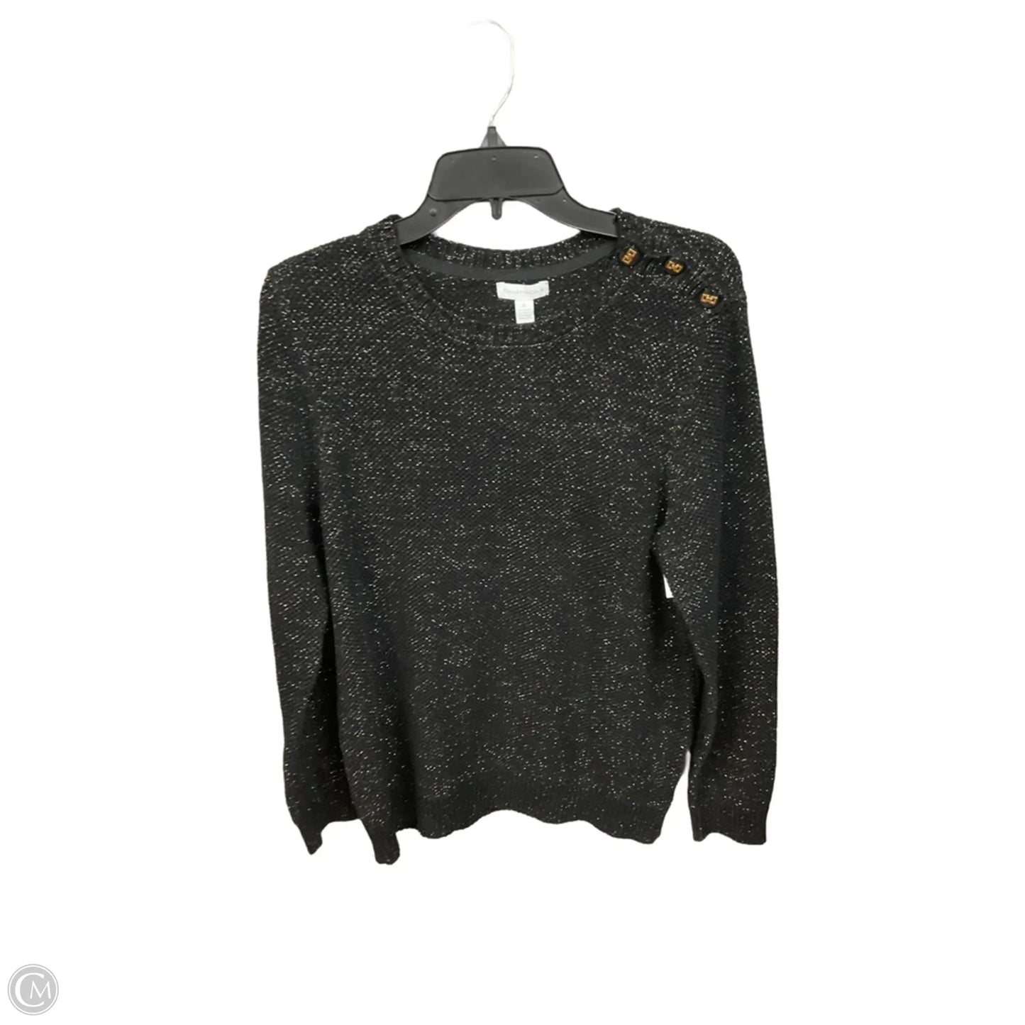 Sweater By Charter Club In Black & Gold, Size: Xl