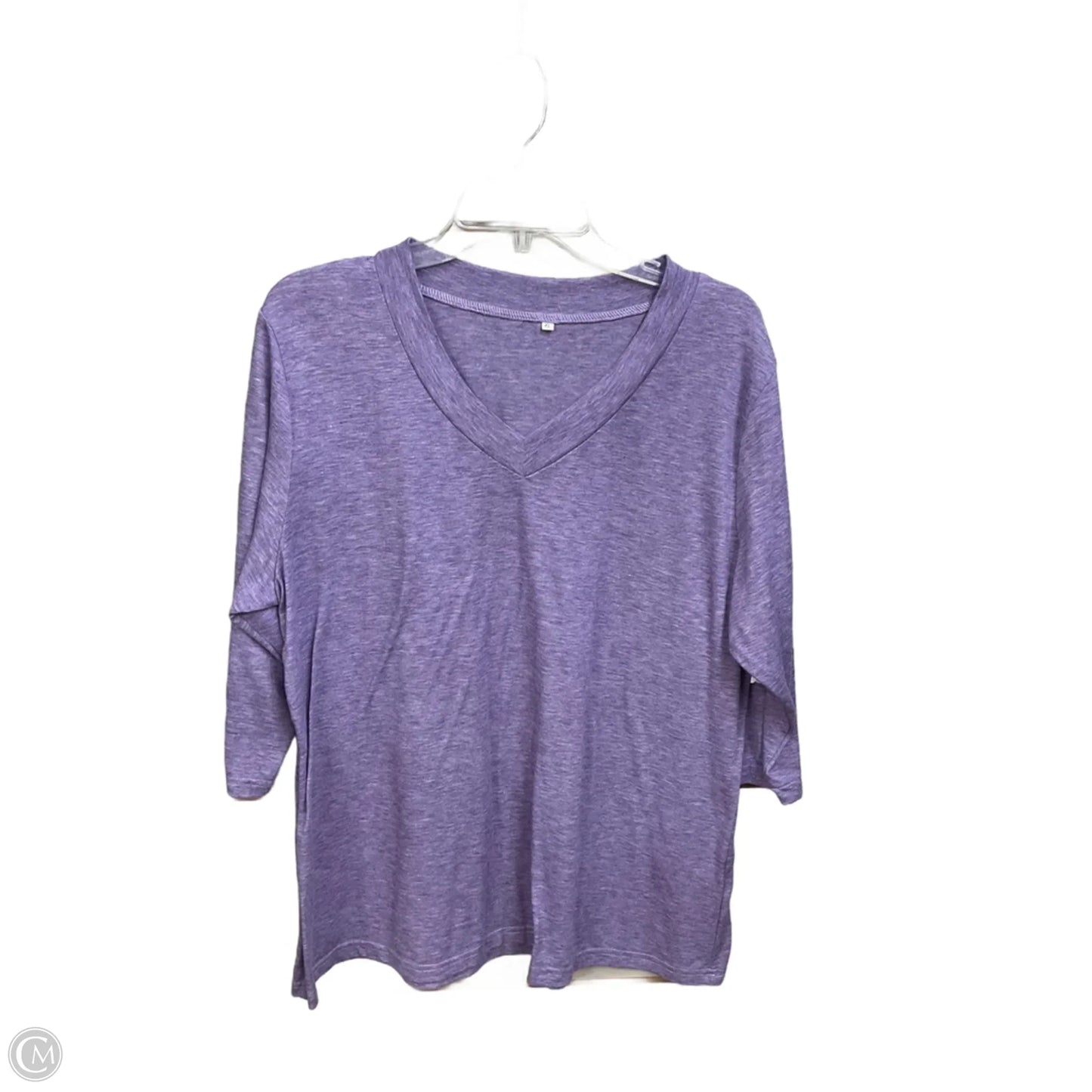 Top 3/4 Sleeve By Cme In Purple, Size: Xl