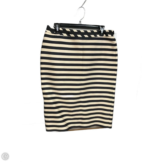 Skirt Midi By Boden In Black & Tan, Size: L
