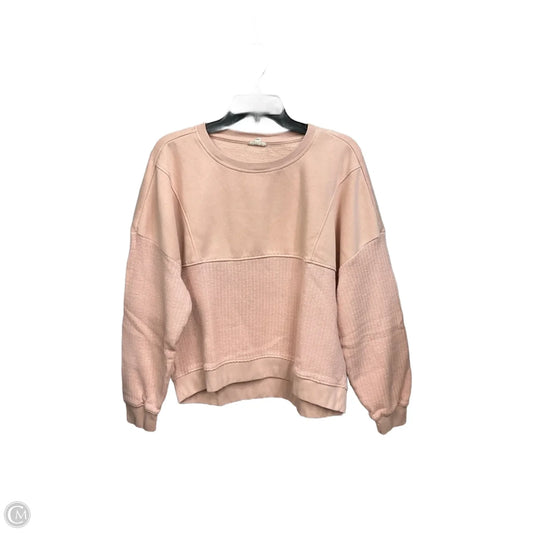 Sweatshirt Crewneck By Pilcro In Pink, Size: M