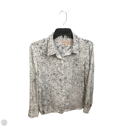 Blouse Long Sleeve By Philosophy In Black & White, Size: M