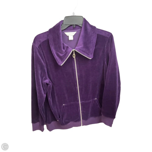 Jacket Fleece By Christopher And Banks In Purple, Size: L