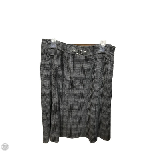 Skirt Midi By Christopher And Banks In Black & Grey, Size: 10