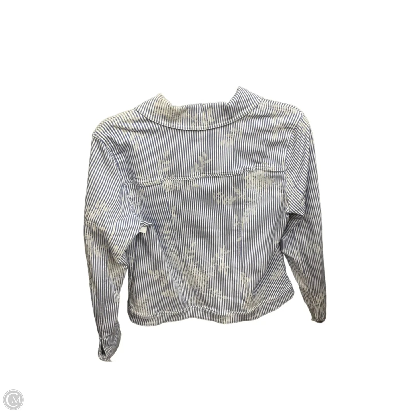 Jacket Denim By Tribal In Blue & White, Size: Sp