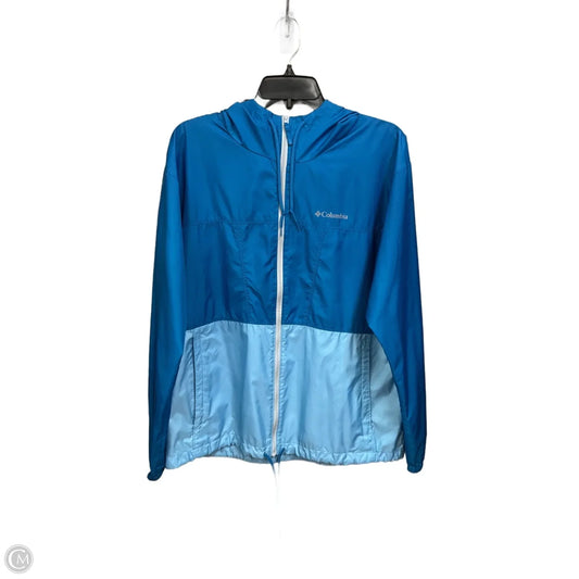 Jacket Windbreaker By Columbia In Teal, Size: L