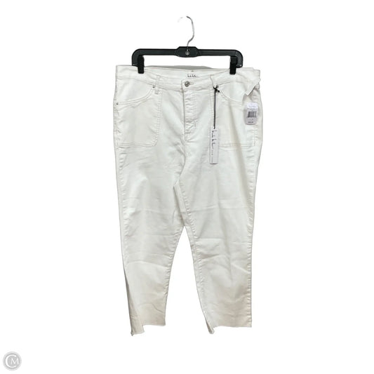 Jeans Boot Cut By Nicole Miller In White Denim, Size: 14