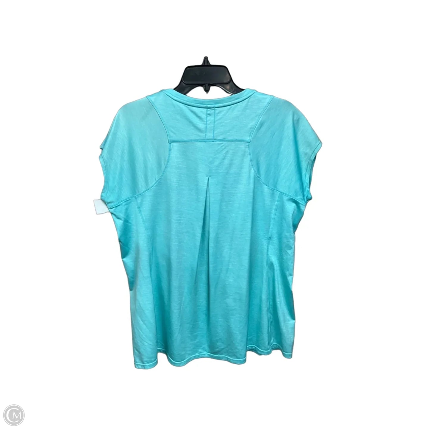 Athletic Top Short Sleeve By Calvin Klein In Aqua, Size: Xl