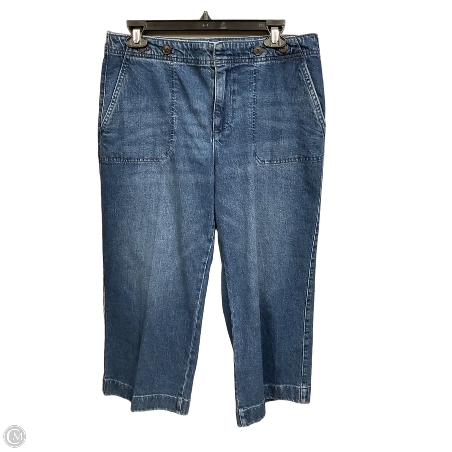 Jeans Cropped By Talbots In Blue Denim, Size: 10