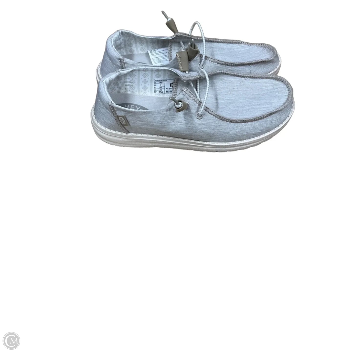 Shoes Flats By Hey Dude In Grey, Size: 9