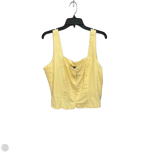 Top Sleeveless By Old Navy In Yellow, Size: Xl