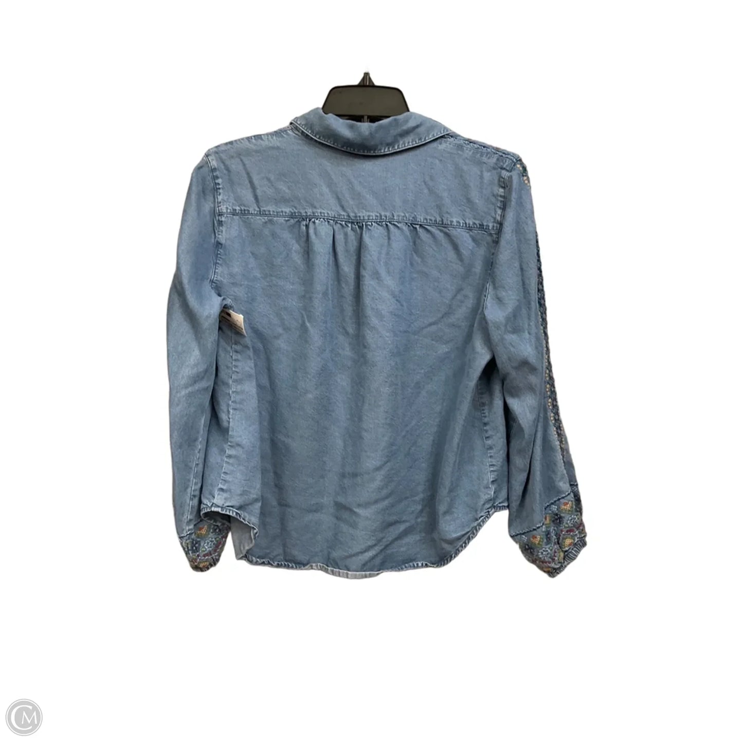 Top Long Sleeve By Alfred Dunner In Blue Denim, Size: M