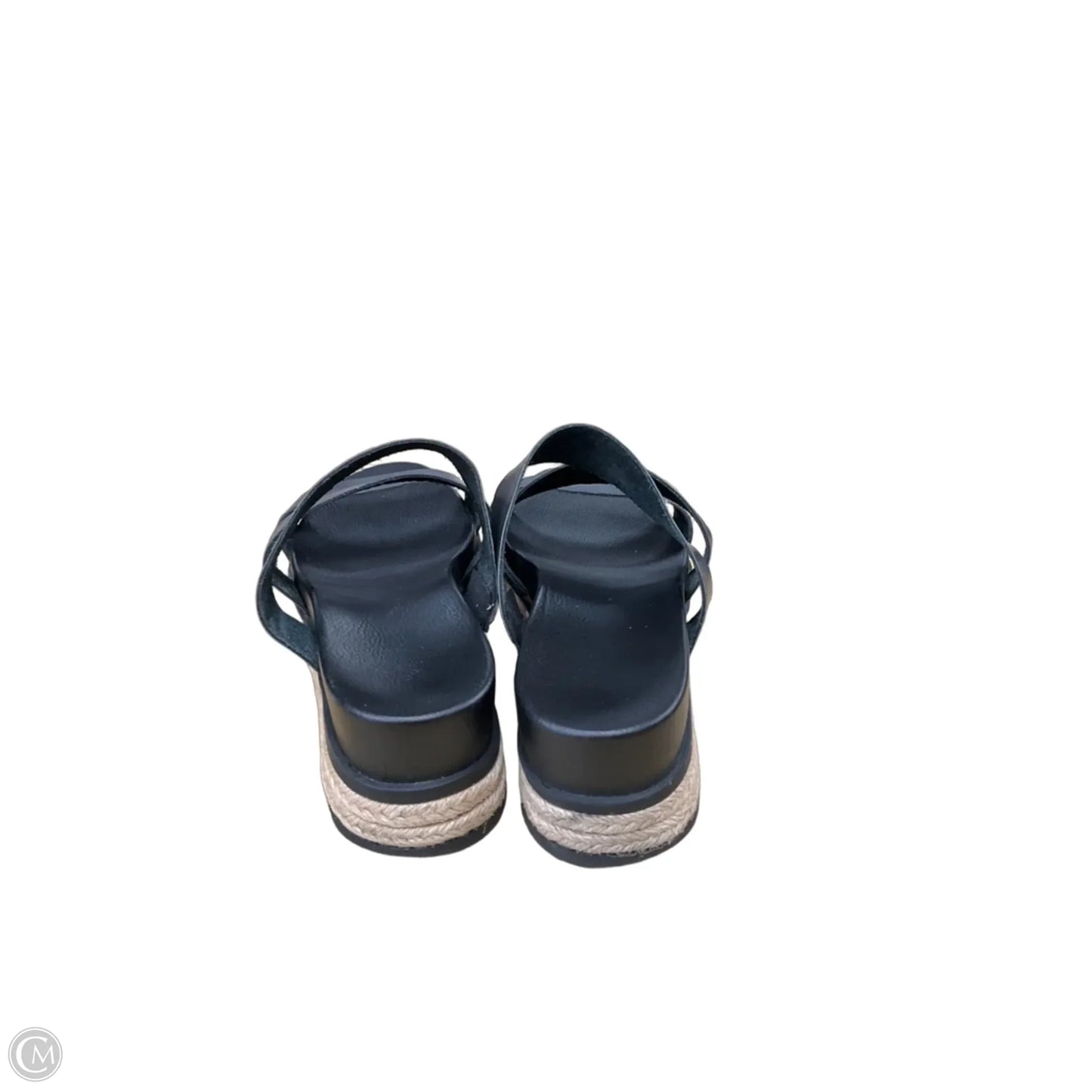 Sandals Heels Wedge By Mia In Black, Size: 9.5
