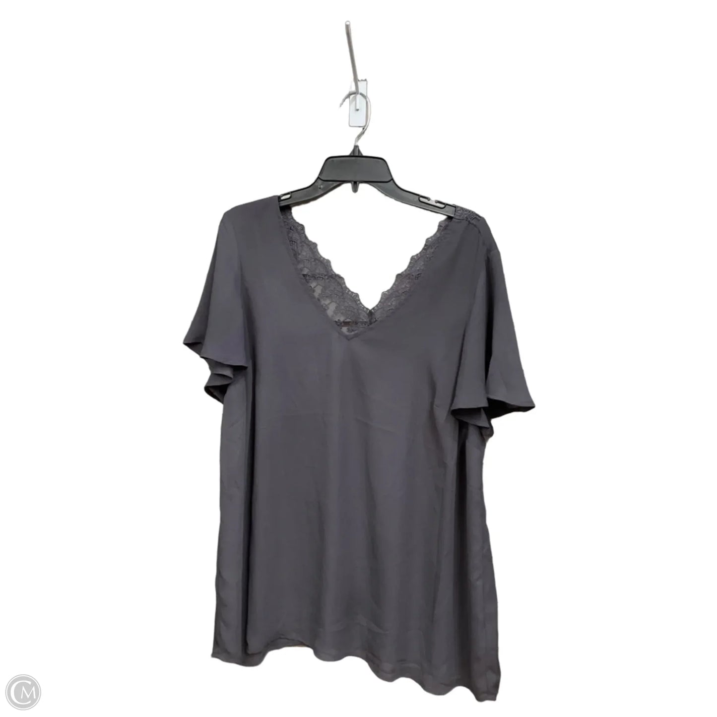 Top Short Sleeve By Torrid In Grey, Size: 1x