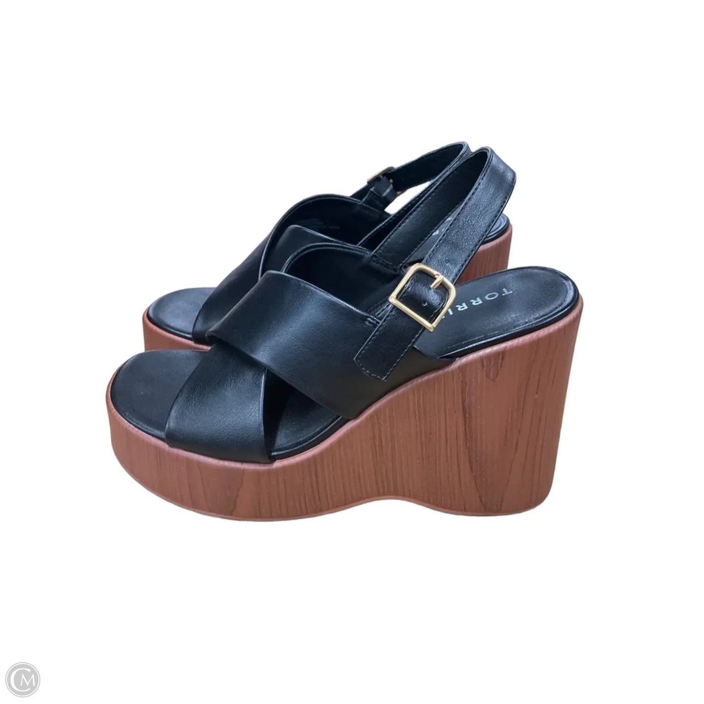 Shoes Heels Wedge By Torrid In Black, Size: 10