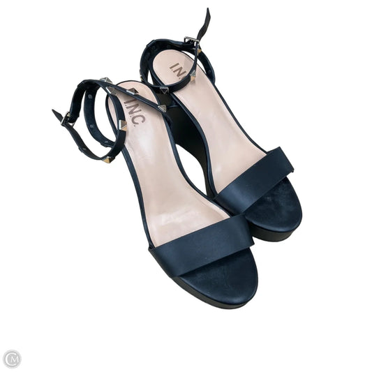 Shoes Heels Wedge By Inc In Black, Size: 10