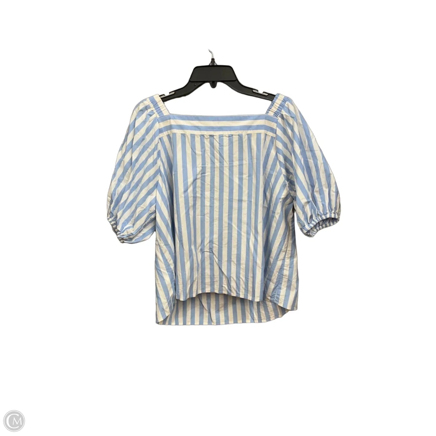 Top Short Sleeve By Ann Taylor In Striped Pattern, Size: Xl