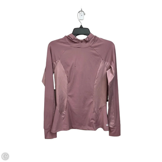 Athletic Top Long Sleeve Hoodie By Fabletics In Mauve, Size: S