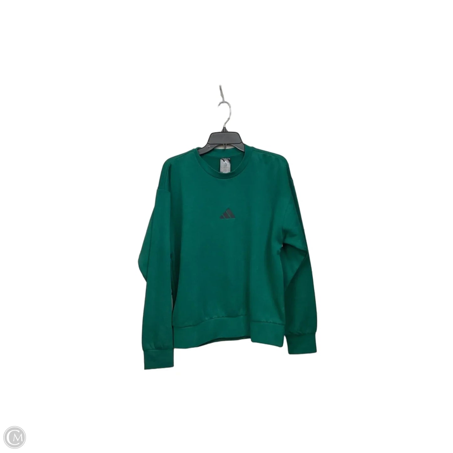 Athletic Sweatshirt Crewneck By Adidas In Green, Size: S