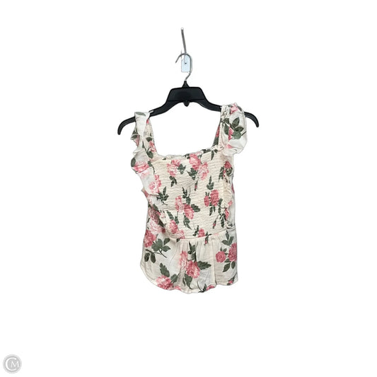 Top Sleeveless By Old Navy In Floral Print, Size: S