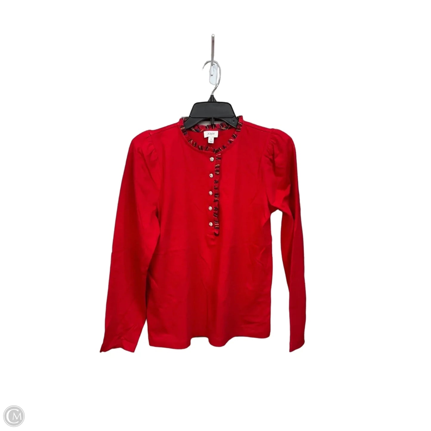 Top Long Sleeve By J. Crew In Red, Size: S