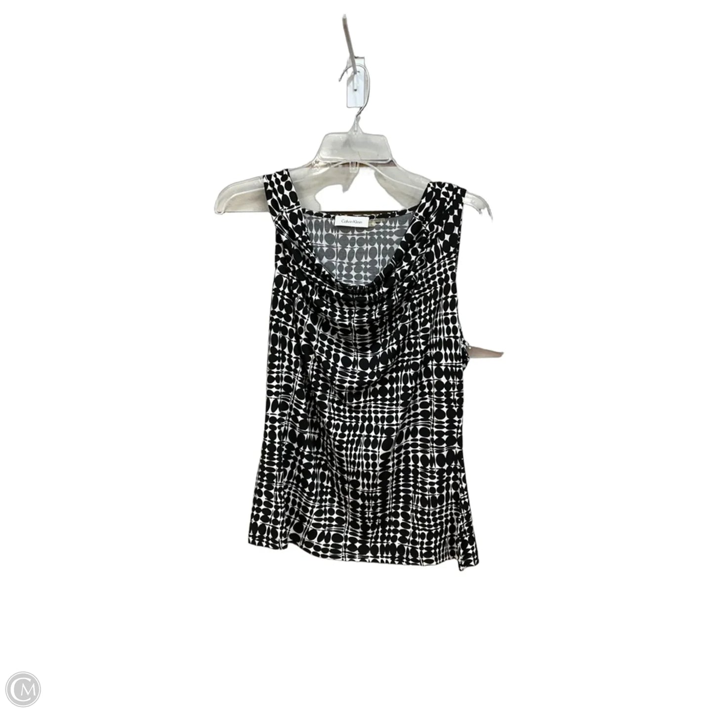 Blouse Sleeveless By Calvin Klein In Black, Size: L