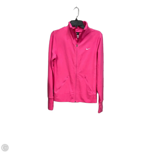 Athletic Jacket By Nike Apparel In Pink, Size: M