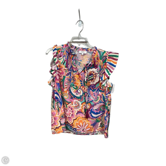 Blouse Sleeveless By Cmb In Multi-colored, Size: S