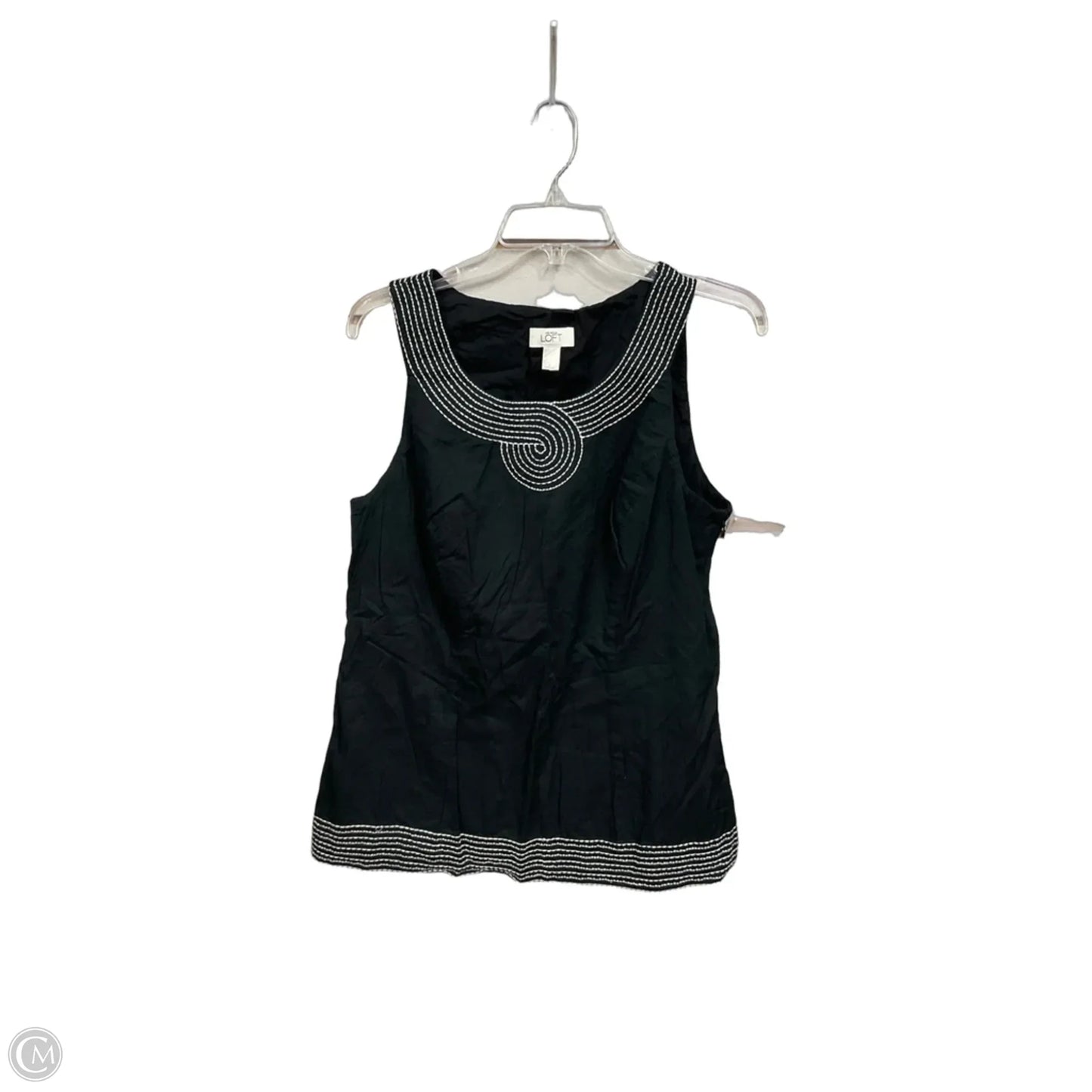 Top Sleeveless By Ann Taylor In Black, Size: L