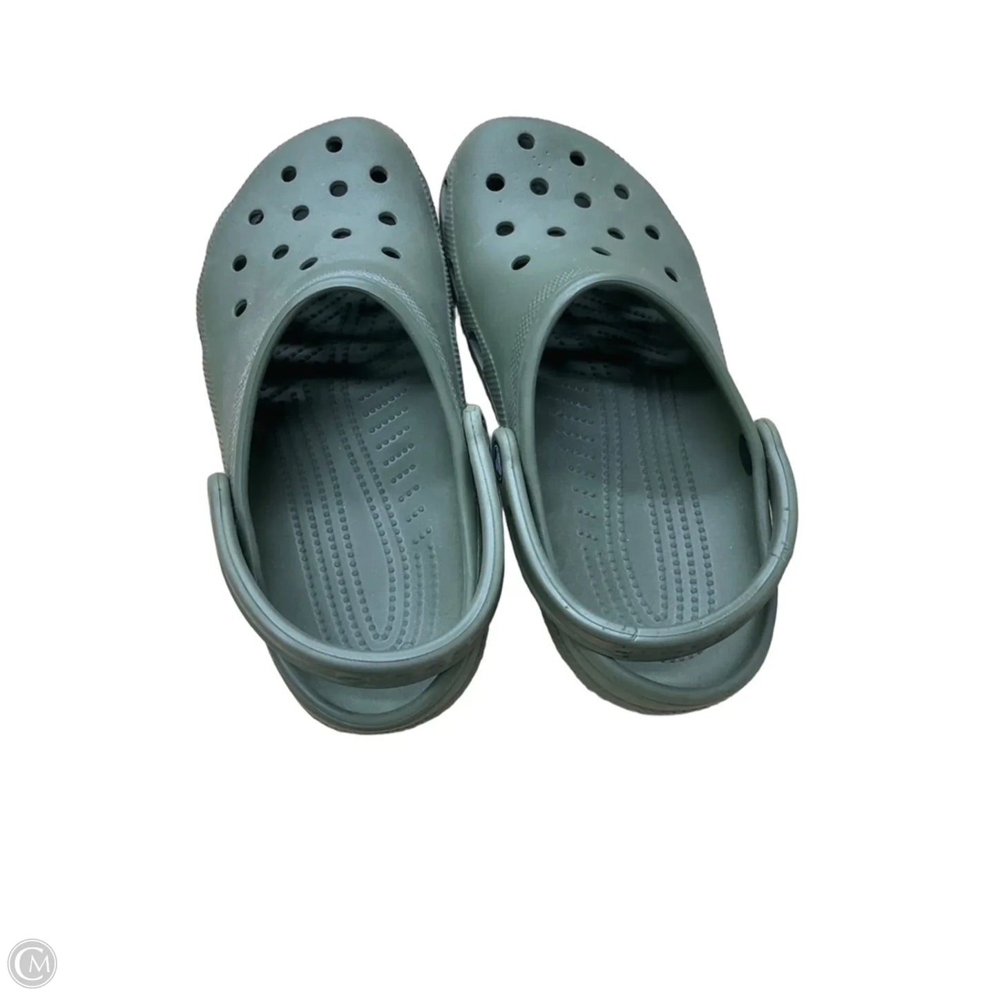 Sandals Flats By Crocs In Green, Size: 9