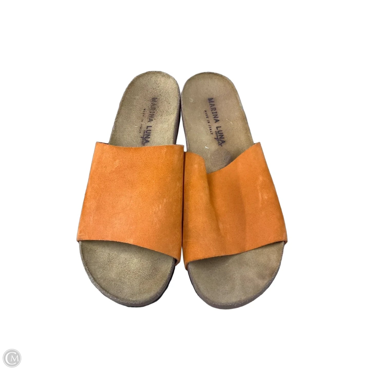 Sandals Flats By Clothes Mentor In Orange, Size: 7.5