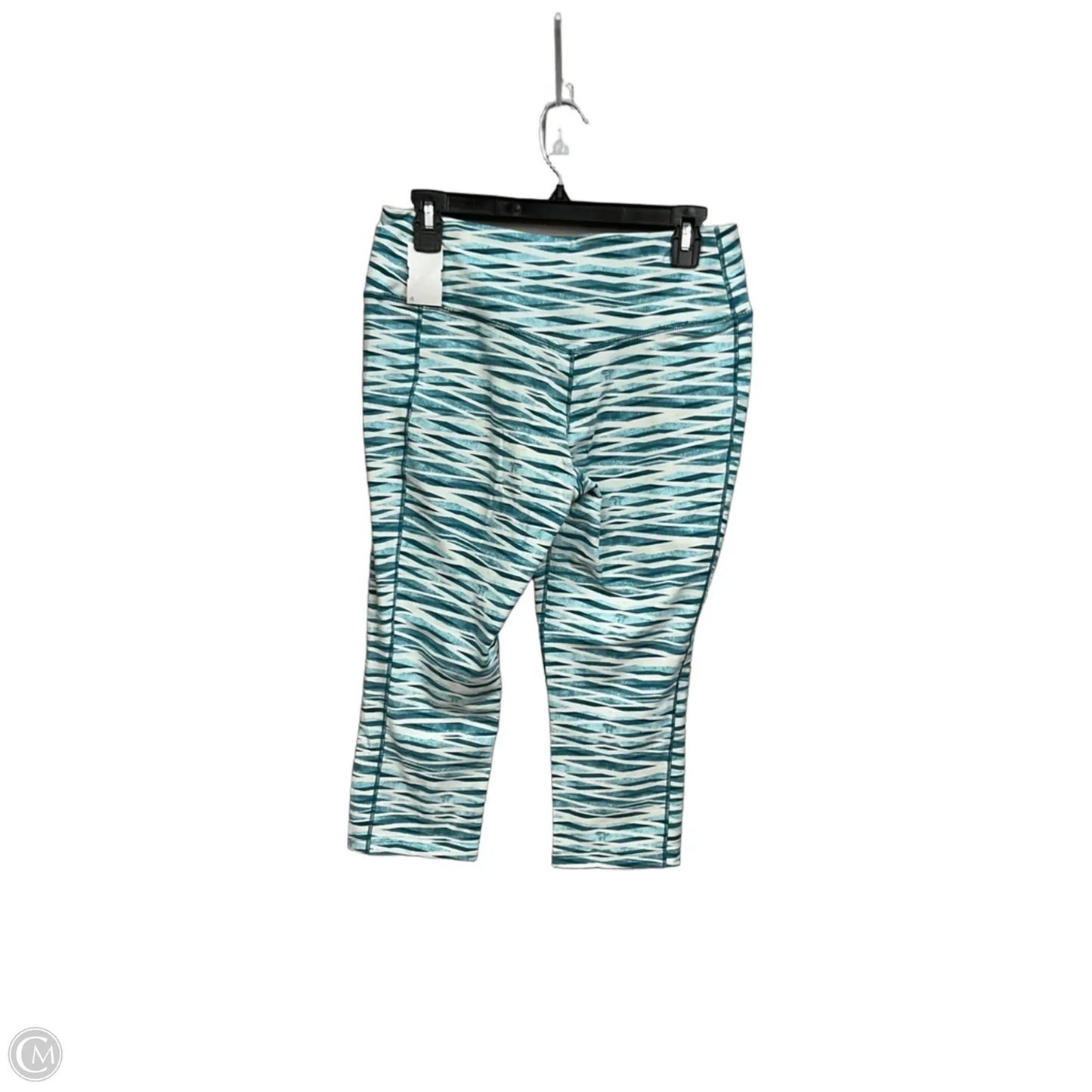 Athletic Leggings Capris By Nike Apparel In Teal, Size: L