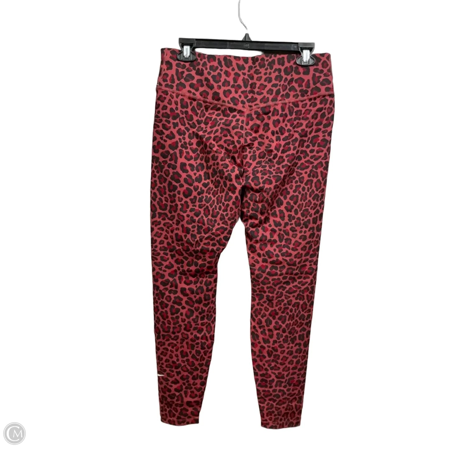 Athletic Leggings By Nike Apparel In Red, Size: L
