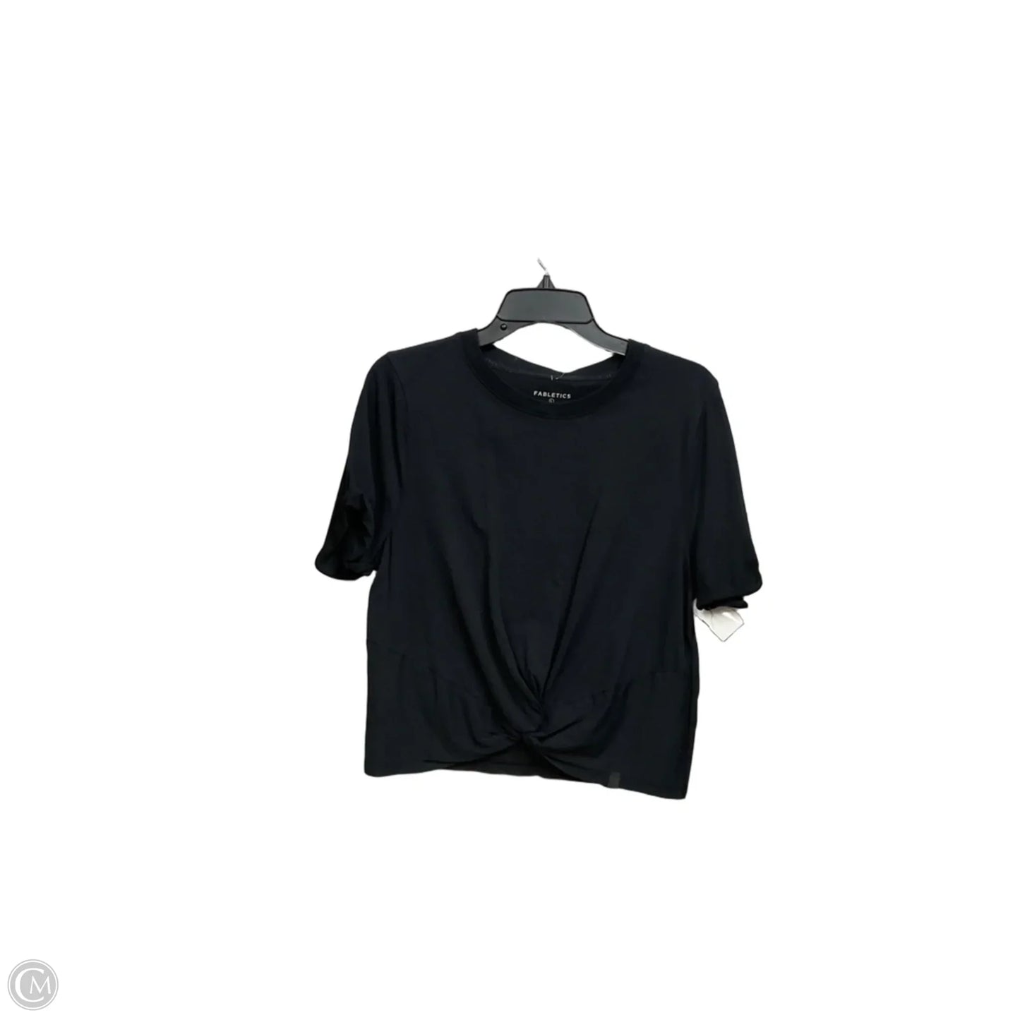 Athletic Top Short Sleeve By Fabletics In Black, Size: L