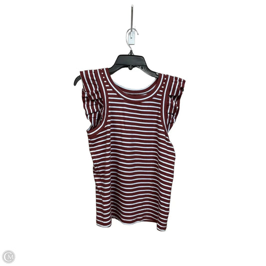 Top Sleeveless By Free Assembly In Striped Pattern, Size: Xl