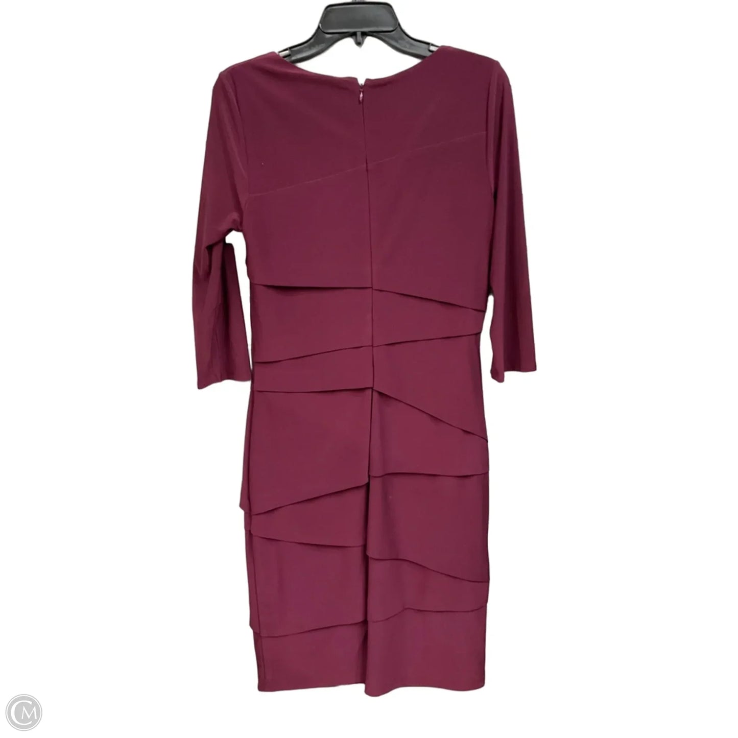 Dress Party Midi By White House Black Market In Maroon, Size: L
