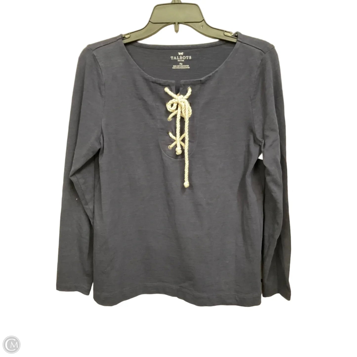 Top Long Sleeve By Talbots In Navy, Size: Mp