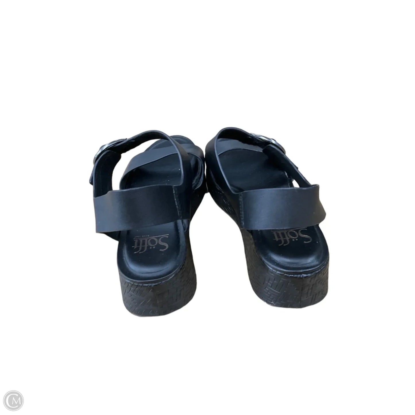 Sandals Heels Block By Sofft In Black, Size: 7